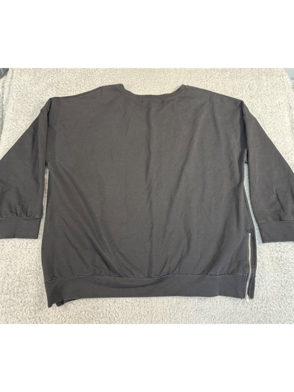 Glass Rose "Rouge" Black & White Graphic Short Sweatshirt 3XL Casual Comfort - Picture 7 of 8